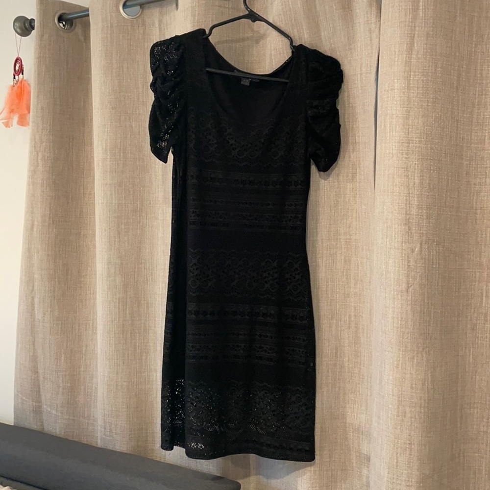 Black lace dress
